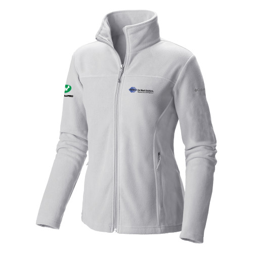  Columbia Womens Full Zip White Fleece Jacket - Advance Car Wash Solutions