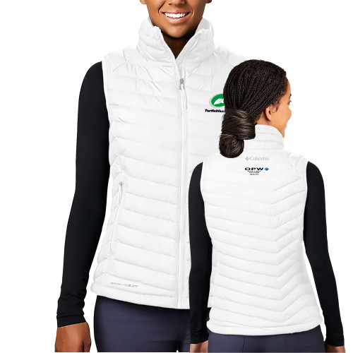  Columbia Womens White Powder Lite Vest - Turtle Wax Pro Flat