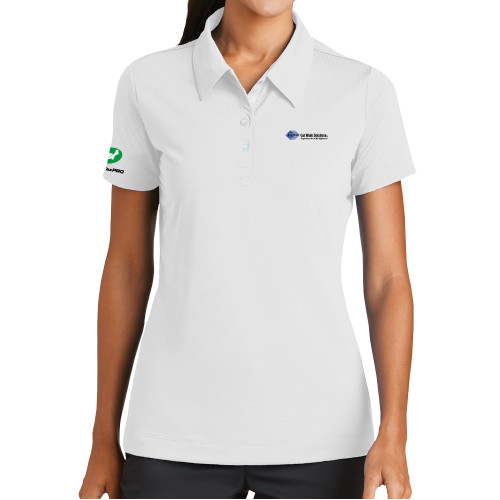  Nike Womens Sphere Dry White Diamond Polo - Advance Car Wash Solutions
