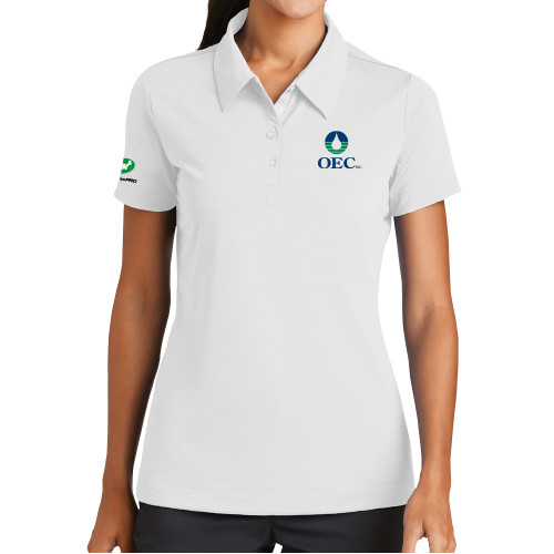  Nike Womens Sphere Dry White Diamond Polo - OEC