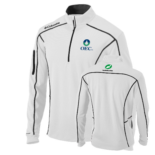  Columbia White Omni Wick Shotgun 1/4 Zip - OEC