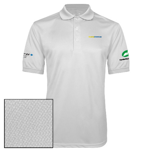  White Dry Mesh Polo - EnergiSystems Wordmark