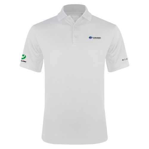  Columbia White Omni Wick Drive Polo - Advance Car Wash Solutions