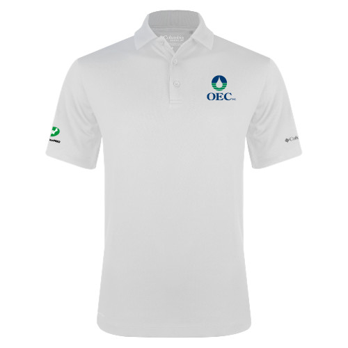  Columbia White Omni Wick Drive Polo - OEC