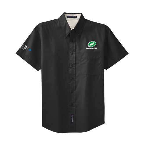  Black Twill Button Down Short Sleeve - Turtle Wax Pro Flat