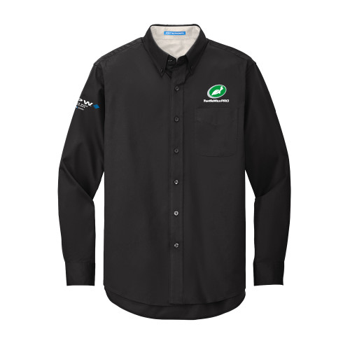  Black Twill Button Down Long Sleeve - Turtle Wax Pro Flat