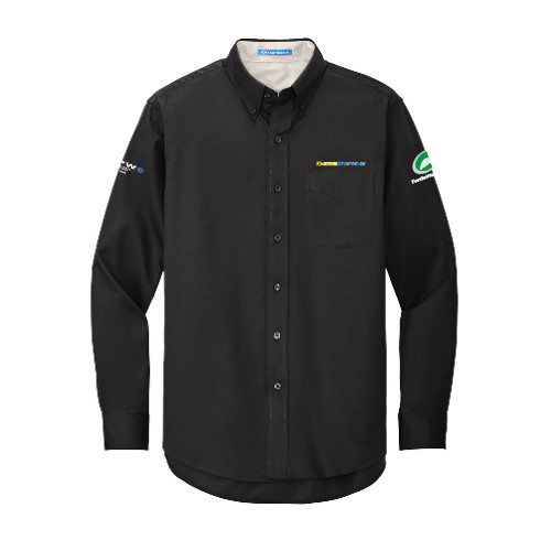 Black Twill Button Down Long Sleeve - EnergiSystems Wordmark