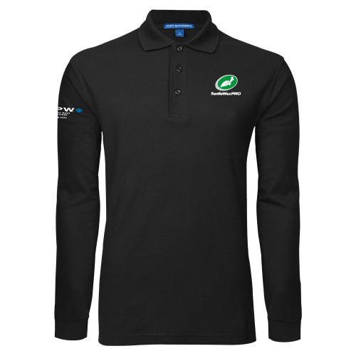  Black Long Sleeve Polo - Turtle Wax Pro Flat