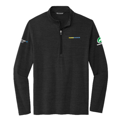  TravisMathew Black Crestview 1/4 Zip Pullover - EnergiSystems Wordmark