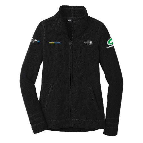  The North Face Womens Black Heather Fleece Jacket - EnergiSystems Wordmark