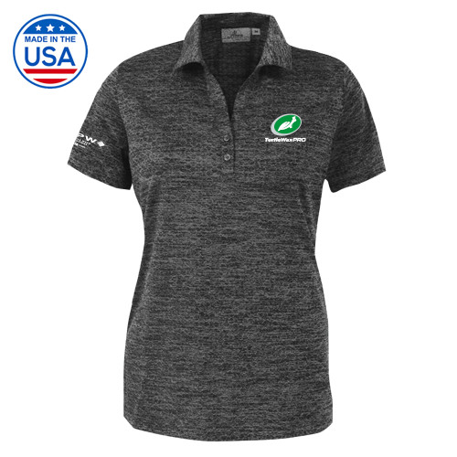  Womens Charcoal Honeycomb Jacquard Polo - Turtle Wax Pro Flat