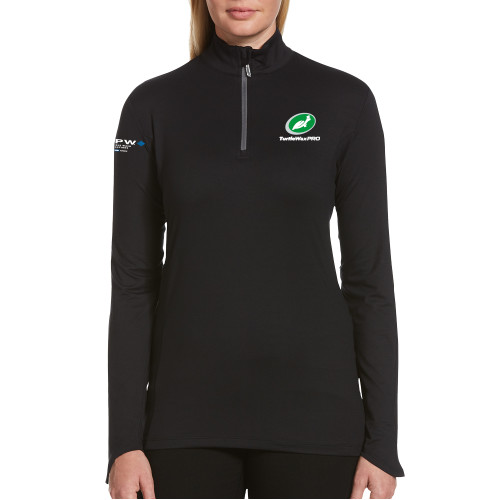  Callaway Womens Black 1/4 Zip Pullover - Turtle Wax Pro Flat