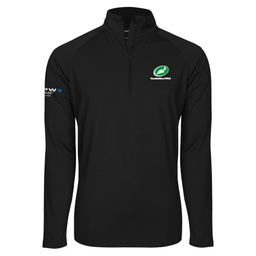  Sport Tek Black Sport Wick Stretch 1/2 Zip Pullover - Turtle Wax Pro Flat