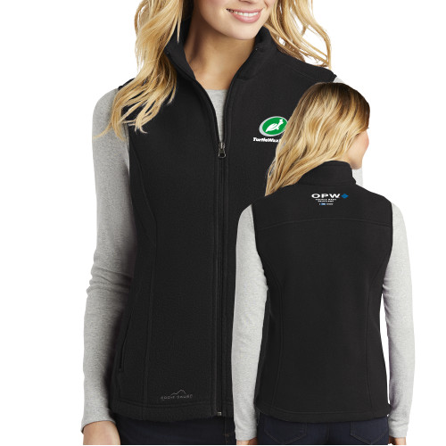 Eddie Bauer Womens Black Fleece Vest - Turtle Wax Pro Flat