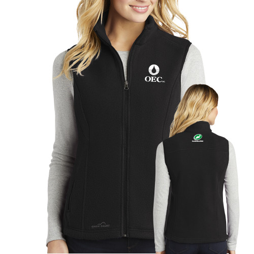  Eddie Bauer Womens Black Fleece Vest - OEC