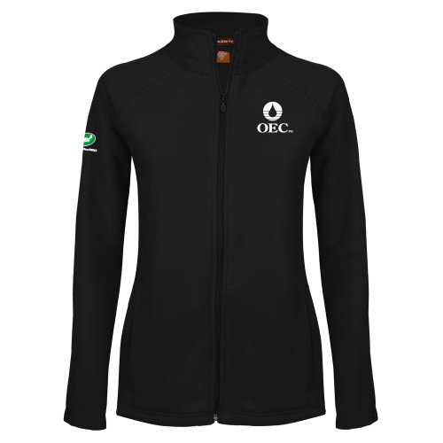  Womens Black Fleece Full Zip Jacket - OEC