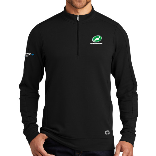  OGIO Black Luuma 1/2 Zip Fleece - Turtle Wax Pro Flat