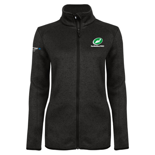 Womens Black Heather Fleece Jacket - Turtle Wax Pro Flat