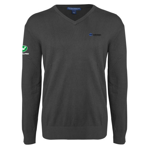  Charcoal Heather VNeck Sweater - Advance Car Wash Solutions