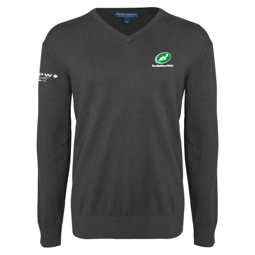  Charcoal Heather VNeck Sweater - Turtle Wax Pro Flat