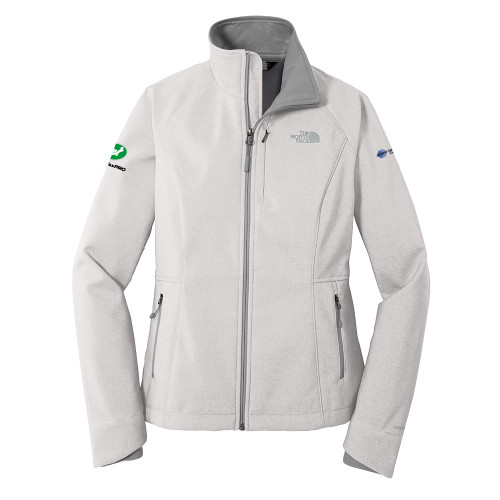  The North Face Womens Light Grey Heather Apex Barrier Softshell Jacket - Advance Car Wash Solutions