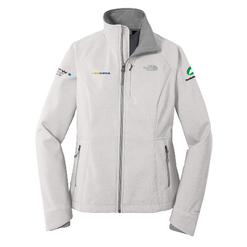  The North Face Womens Light Grey Heather Apex Barrier Softshell Jacket - EnergiSystems Wordmark