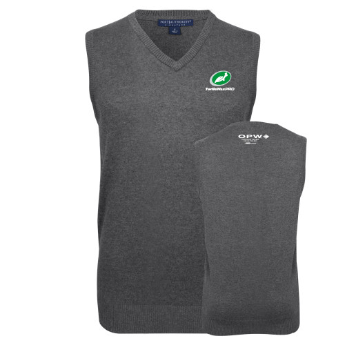  Charcoal VNeck Sweater Vest - Turtle Wax Pro Flat