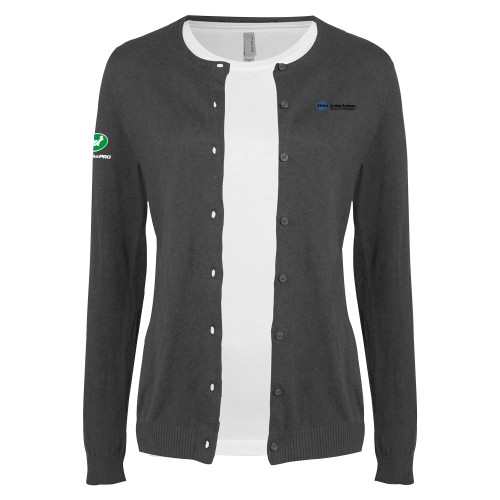 Womens Charcoal Cardigan Sweater - Advance Car Wash Solutions