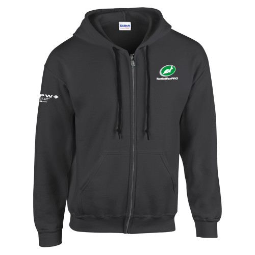  Charcoal Fleece Full Zip Hoodie - Turtle Wax Pro Flat