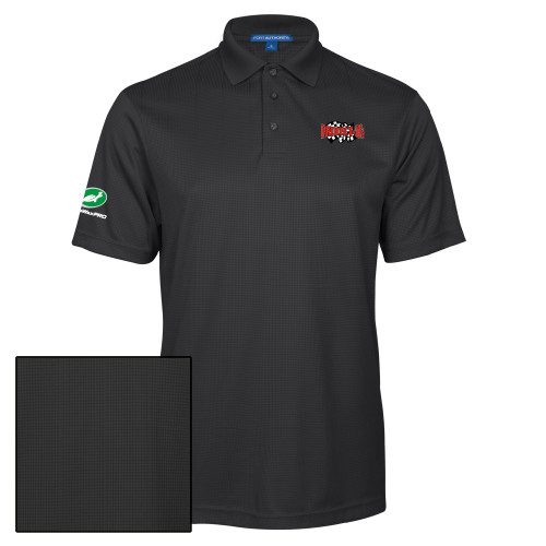  Charcoal Performance Fine Jacquard Polo - Protect It Embroidery