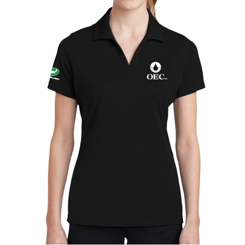  Womens Black Dry Mesh Polo - OEC