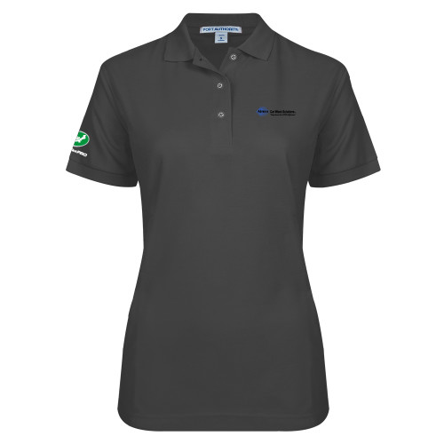  Womens Silk Touch Charcoal Pique Polo - Advance Car Wash Solutions