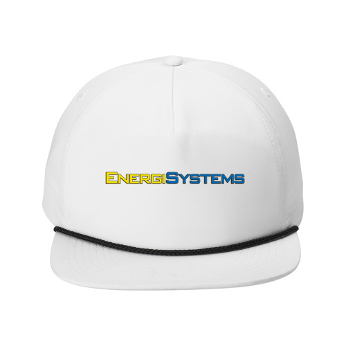  Retro White/Black Rope Cap - EnergiSystems Wordmark