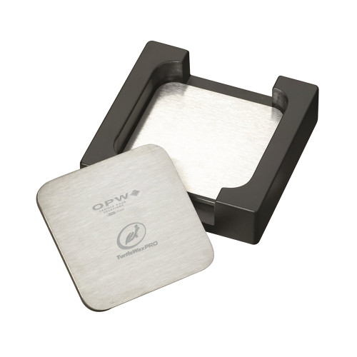  Stainless Steel Coaster Set - OPW Vehicle Wash Solutions Turtle Wax Pro Vertical Engraved