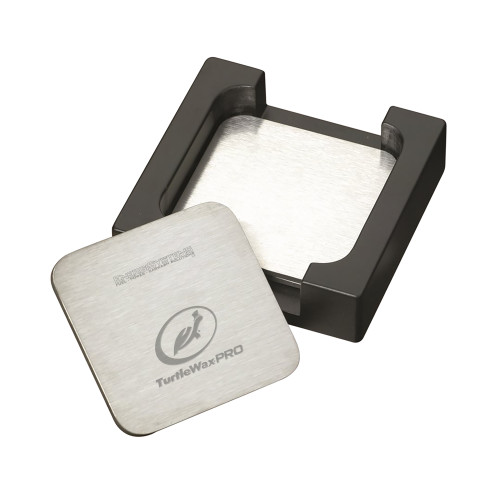  Stainless Steel Coaster Set - Turtle Wax Pro EnergiSystems Vertical Engraved