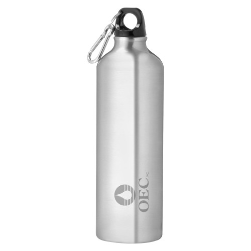  Venture Aluminum Silver Bike Bottle 26oz - OEC Engraved