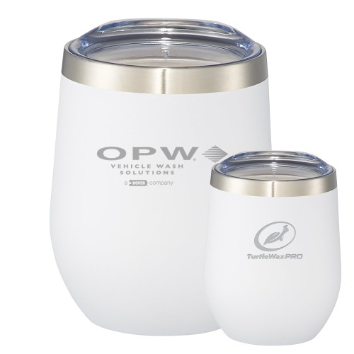  Corzo Vacuum Insulated White Cup 12oz - OPW Vehicle Wash Solutions Engraved
