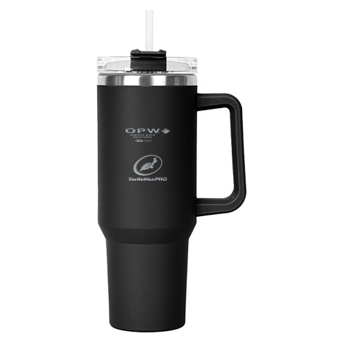  Hippo Black Mug & Straw Lid with Twist Closure 40 oz - OPW Vehicle Wash Solutions Turtle Wax Pro Vertical Engraved