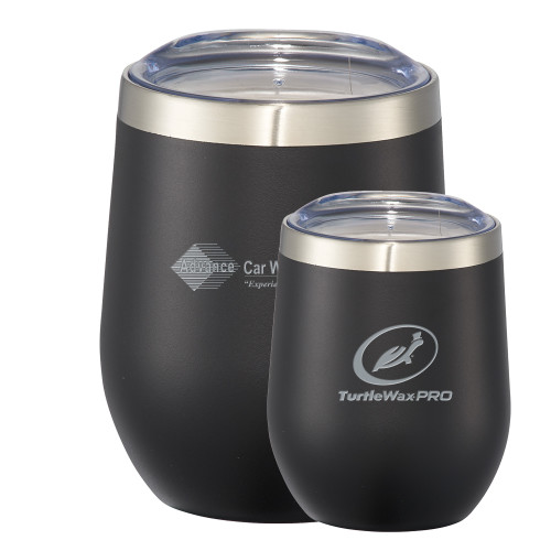  Corzo Vacuum Insulated Black Cup 12oz - Advance Car Wash Solutions Engraved