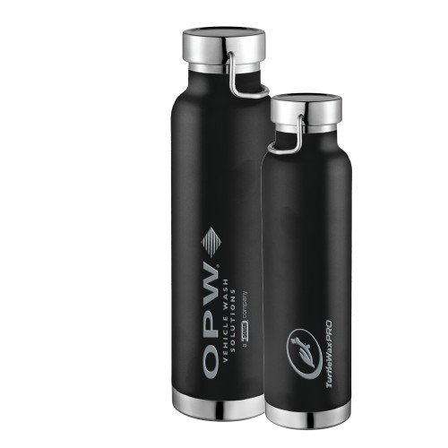  Thor Copper Vacuum Insulated Black Bottle 22oz - OPW Vehicle Wash Solutions Engraved