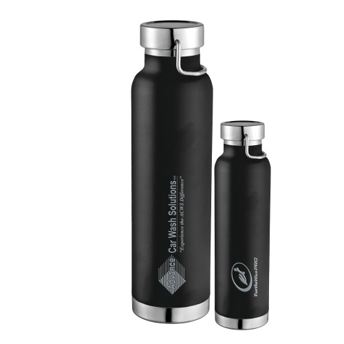  Thor Copper Vacuum Insulated Black Bottle 22oz - Advance Car Wash Solutions Engraved