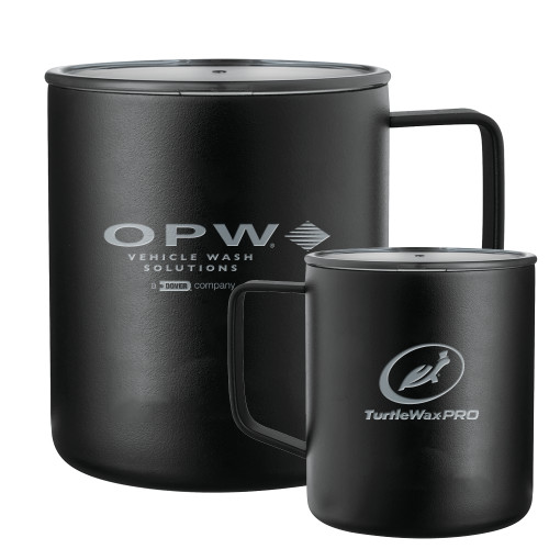  Rover Camp Vacuum Insulated Black Mug 14oz - OPW Vehicle Wash Solutions Engraved