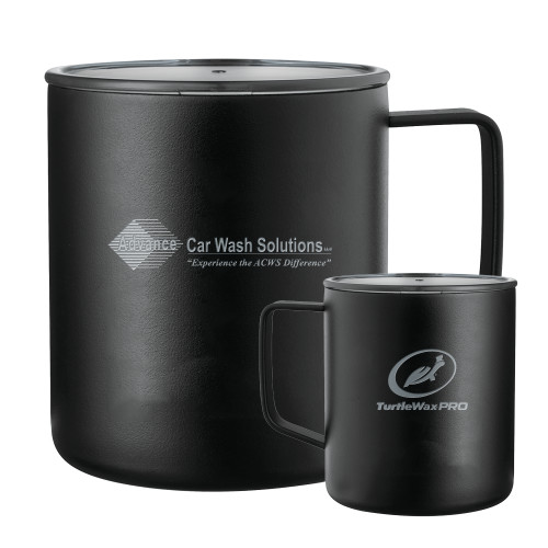  Rover Camp Vacuum Insulated Black Mug 14oz - Advance Car Wash Solutions Engraved