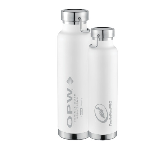  Thor Copper Vacuum Insulated White Bottle 22oz - OPW Vehicle Wash Solutions Engraved