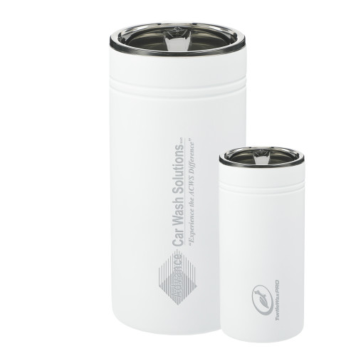  Sherpa Vacuum White Tumbler & Insulator 12oz - Advance Car Wash Solutions Engraved
