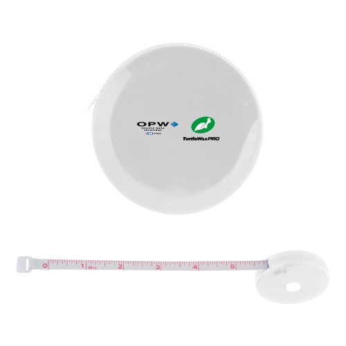  White Round Cloth 60 Inch Tape Measure - OPW Vehicle Wash Solutions Turtle Wax Pro Horizontal