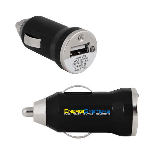 On the Go Black Car Charger - EnergiSystems Wordmark with Tagline