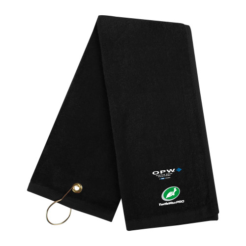  Black Golf Towel - OPW Vehicle Wash Solutions Turtle Wax Pro Vertical