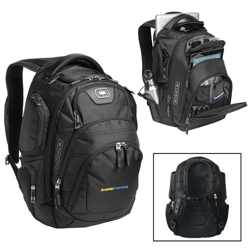  OGIO Black Stratagem Backpack - EnergiSystems Wordmark