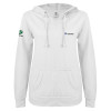 Thumbnail image for  ENZA Womens White V Notch Raw Edge Fleece Hoodie